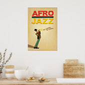 Afro Jazz Inspired Original Design Print -Print ポスター (キッチン)