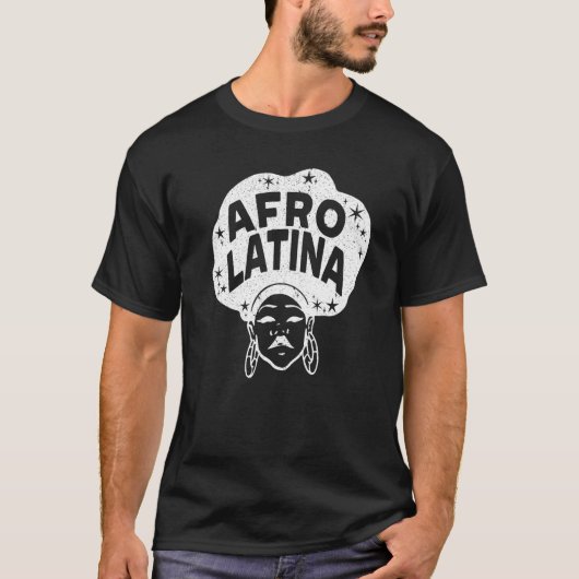 Afro Latina Afrocentric Black Pride Afro Hair  1 Tシャツ (正面)