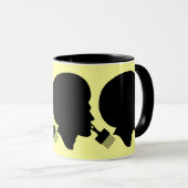 AFRO MANシルエットとAFRO PICK マグカップ (正面右)