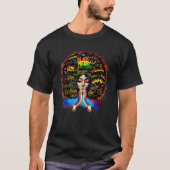 Afro Melanin Black History Month Queen Strong Afri Tシャツ (正面)