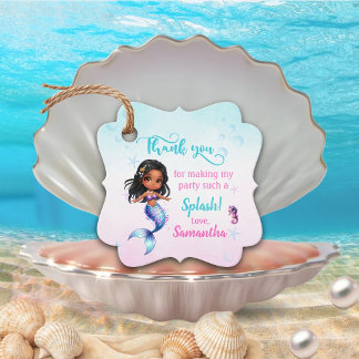 Afro mermaid Birthday Party - Under the Sea Splish フェイバータグ