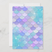 Afro mermaid Birthday Party - Under the Sea Splish 招待状 (裏面)