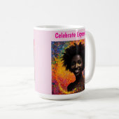 Afro Nebula Whisper – Black History Celebration コーヒーマグカップ (正面右)