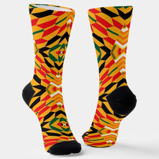 Afro Pop Cairo Kente Print ソックス (傾斜あり)