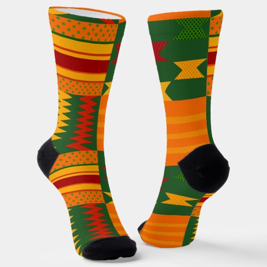 Afro Pop Colourful Kente Socks ソックス (傾斜あり)