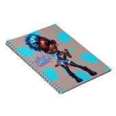 Afro Punk Blue Star美しいスパイラルノート ノートブック (右側)