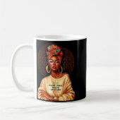 Afro Queen Black Woman African Melanin Black Histo コーヒーマグカップ (左)