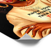 Afro Queen Black Woman African Melanin Black Histo ポスター (角)