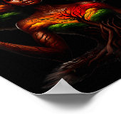 Afro Queen Black Woman African Roots Melanin Black ポスター (角)