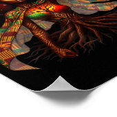 Afro Queen Black Woman African Roots Melanin Black ポスター (角)