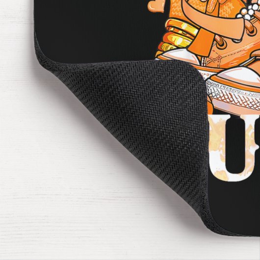 Afro Queen Multiple Sclerosis Survivor Orange Ribb マウスパッド (コーナー)