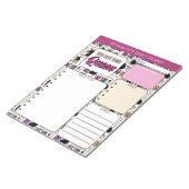 Afro Unicorn Bold Pattern ノートパッド (アングル)