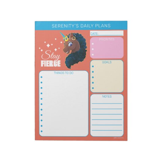 Afro Unicorn | Magical ノートパッド (回転)