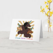 Afro Unicorn Trio: ユニーク、Divine、Magical カード (黄色い花)