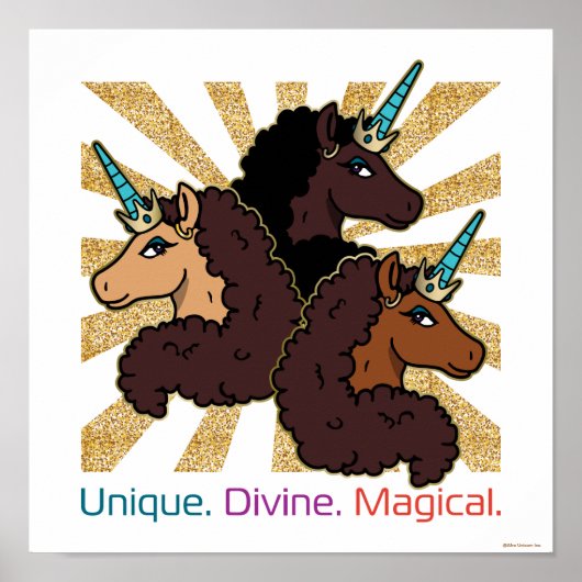 Afro Unicorn Trio: ユニーク、Divine、Magical ポスター (正面)
