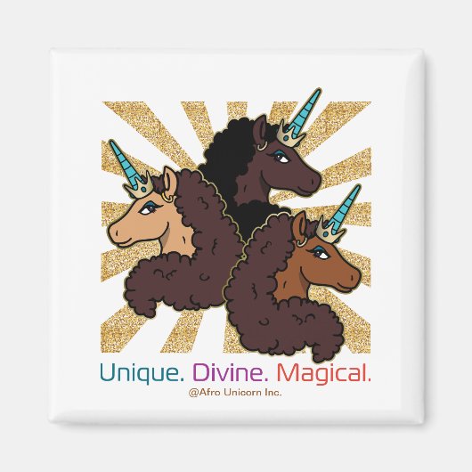 Afro Unicorn Trio: ユニーク、Divine、Magical マグネット (正面)