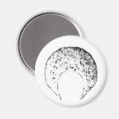 Afro White The MUSEUM Zazzle Gives マグネット (正面/裏面)