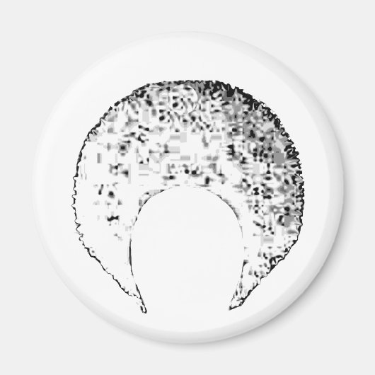Afro White The MUSEUM Zazzle Gives マグネット (正面)