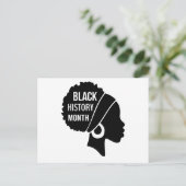 Afro Women Black History Month (2) インビテーションポストカード (スタンド正面)