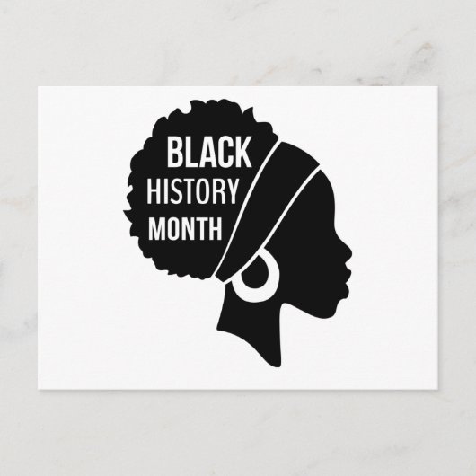Afro Women Black History Month (2) 案内ポストカード (正面)