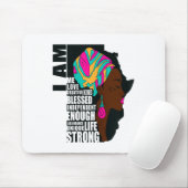 Afro You Are Enough I Am Insrational Sayings Motiv マウスパッド (マウス)