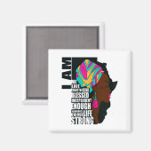 Afro You Are Enough I Am Insrational Sayings Motiv マグネット (正面/裏面)