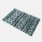 AFROBEATインディゴトライバルボホ ドアマット (アングル)