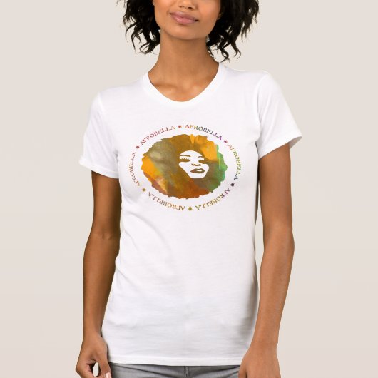 Afrobellaのロゴタンク Tシャツ (正面)