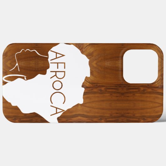 AFRoCA FEMALE Afro plus Africa Wood Grain look Case-Mate iPhoneケース (裏面 (横))