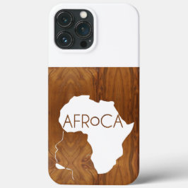 AFRoCA MALE AFROプラスAfrica Wood Grain look iPhone 13 Pro Maxケース