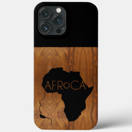 AFRoCA MALE AFROプラスAfrica Wood Grain look iPhone 13 Pro Maxケース