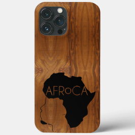 AFRoCA MALE AFROプラスAfrica Wood Grain look iPhone 13 Pro Maxケース