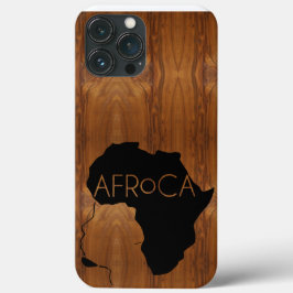 AFRoCA MALE AFROプラスAfrica Wood Grain look iPhone 13 Pro Maxケース