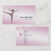 Afrocentricのダンサーのバレリーナのプロフェッショナルのスタイリスト 名刺 (正面/裏面)