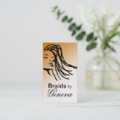 Afrocentricは美容師-日焼け--を編みます 名刺 (スタンド正面)