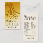 Afrocentricは美容師-黄色--を編みます 名刺 (正面/裏面)