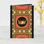 Afrocentricカスタマイズ可能なクリスマスカード カード (黄色い花)