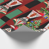 Afrocentricクリスマスシームレス ラッピングペーパー (角)