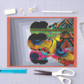 Afrocentricシルエットアート 薄葉紙 (クラフト)