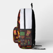 Afrocentricプリントカットシューバックパック プリントバックパック (右)