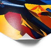 Afrocentricモダン抽象芸術アート フォトプリント (角)