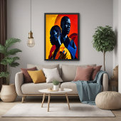 Afrocentricモダン抽象芸術アート ポスター