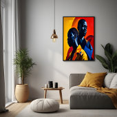 Afrocentricモダン抽象芸術アート ポスター