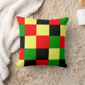 Afrocentric市松模様に クッション (ブランケット)