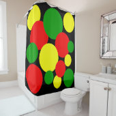 Afrocentric水玉模様 シャワーカーテン (インサイチュ)