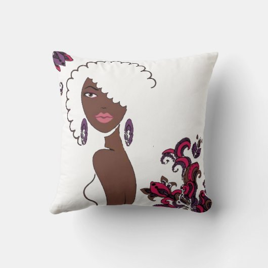 Afrocentric美しい両面枕 クッション (裏面)