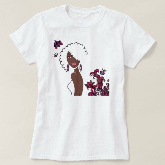 Afrocentric美しいTシャツ Tシャツ (デザイン正面)