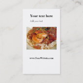 Afrocentric "クールなシェフ": 調理師のカフェのビストロのケータリング 名刺 (裏面)