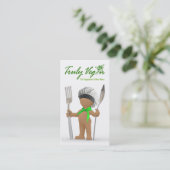 Afrocentric "クールなシェフ": 調理師のカフェのビストロのケータリング 名刺 (スタンド正面)