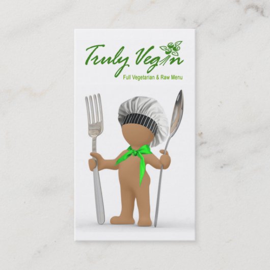 Afrocentric "クールなシェフ": 調理師のカフェのビストロのケータリング 名刺 (正面)